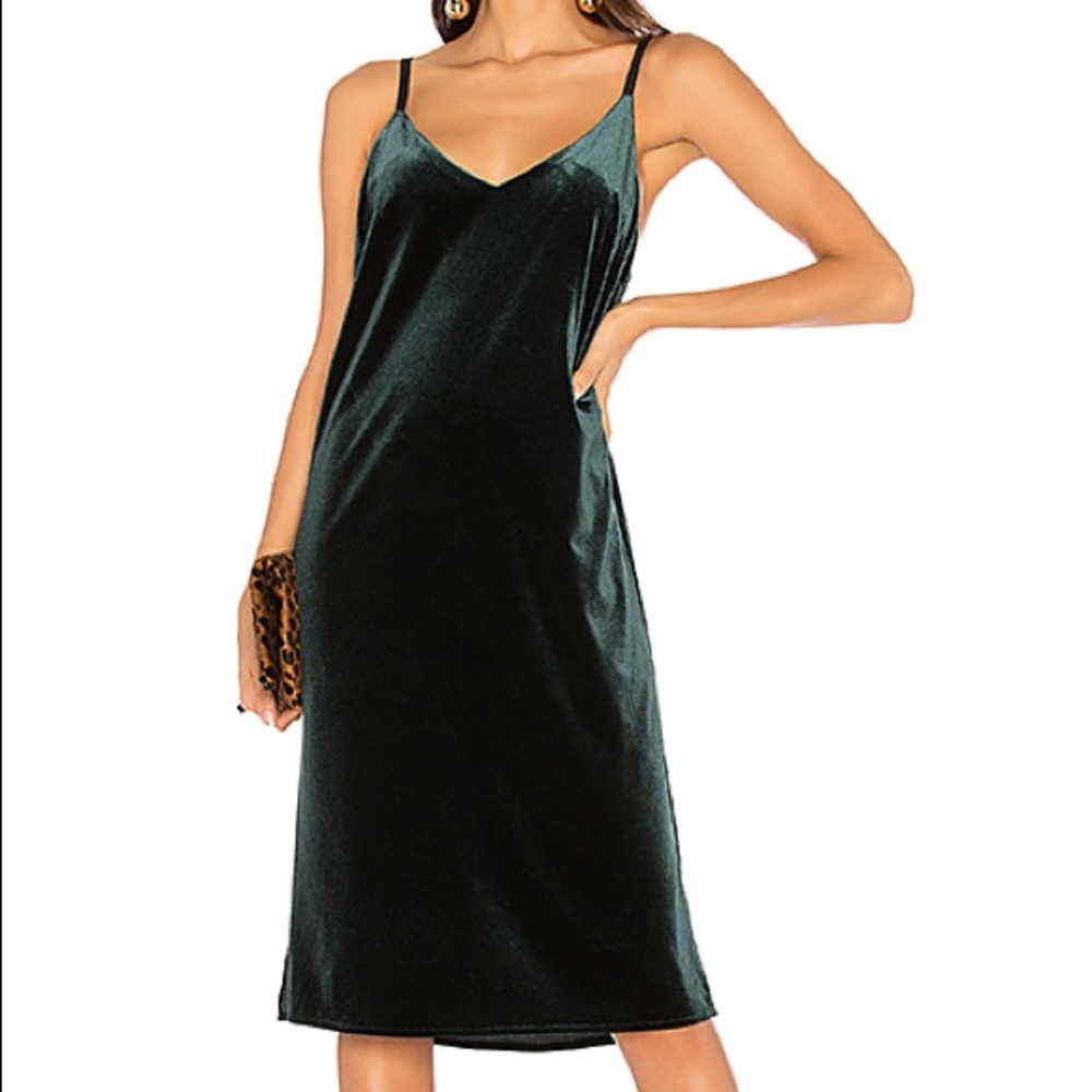Dark Green Velvet Dress - Sanctuary